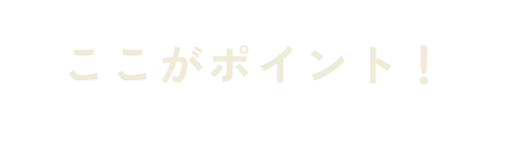 ここがポイント！
