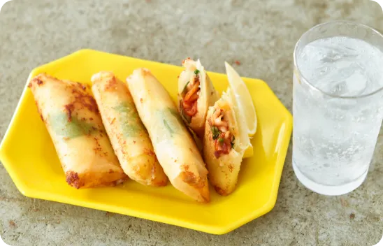 ツナキムチチーズの春巻き