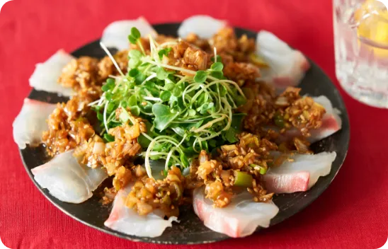 鯛の中華風刺身