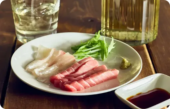 タイ＆大トロのお刺身の燻製