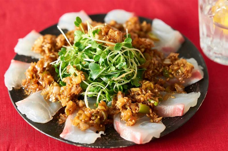 おもてなしにも！「鯛の中華風刺身」〈簡単！5分で焼酎おつまみ⑯〉