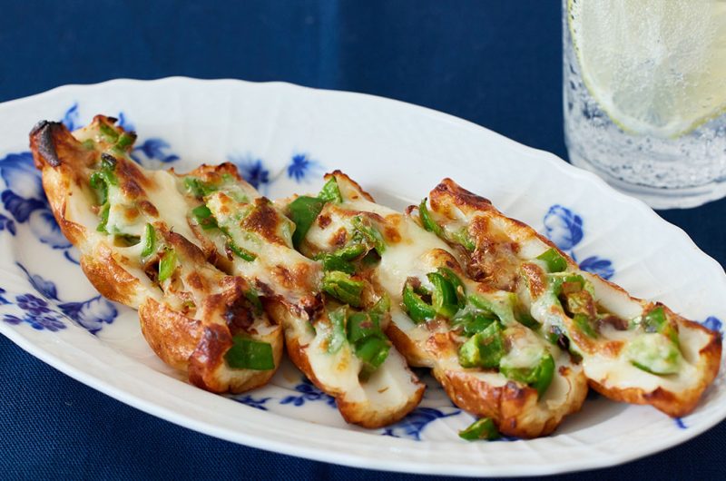具をのせてトースターで焼くだけ！「ちくわボート」〈簡単！5分で焼酎おつまみ㉝〉