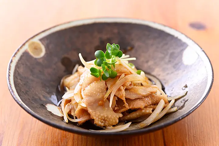 鶏皮の酢醤油和え