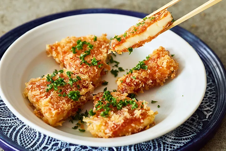 6Pチーズのパン粉焼き　材料と作り方