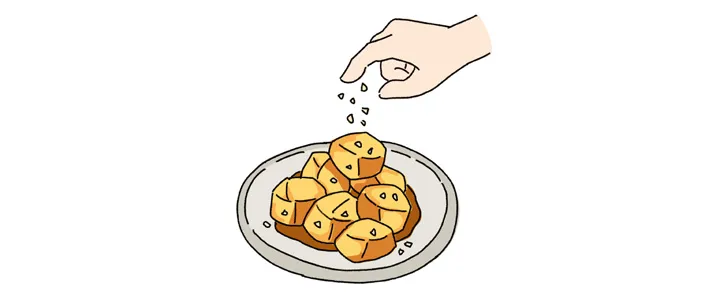 fingerfood251104_05 皿に盛り、砕いたピーナッツをふりかける。