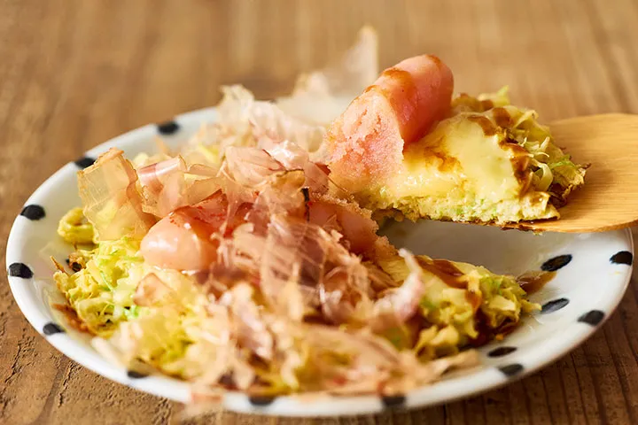 明太チーズお好み焼き｜材料と作り方