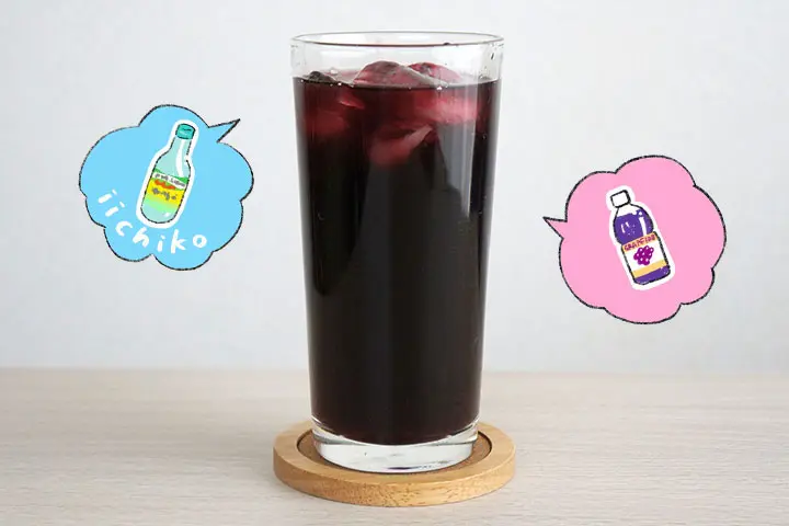 「いいちこ25度」のぶどうジュース割り