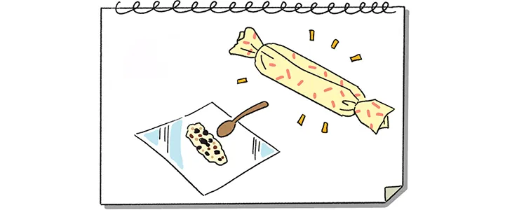 ラップに包んで、ボックスクッキーのように棒状に整えてラッピングすれば、ちょっとした手土産としても喜ばれます。